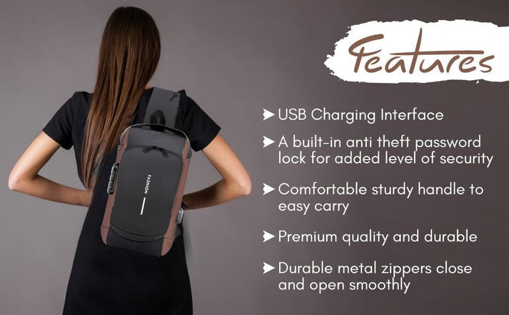 🔥Smart Charge Pro USB Anti-Theft Sling Bag